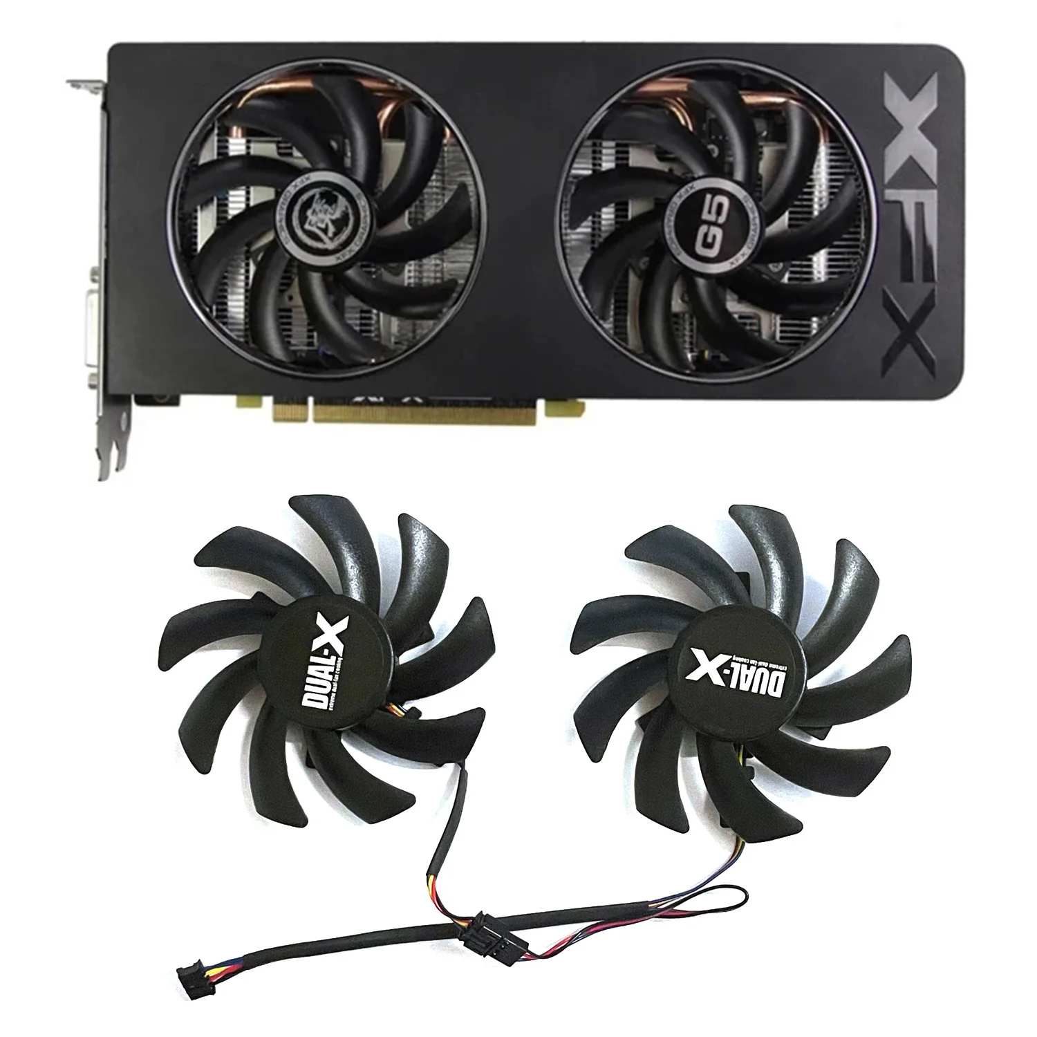 

New FD7010H12S FDC10H12S9-C Xfx R9 285/280/290/290X/280X Rx 480/470 GPU Cooler for Sapphire R9 270X 280 HD6850 HD6970 HD7870 2G