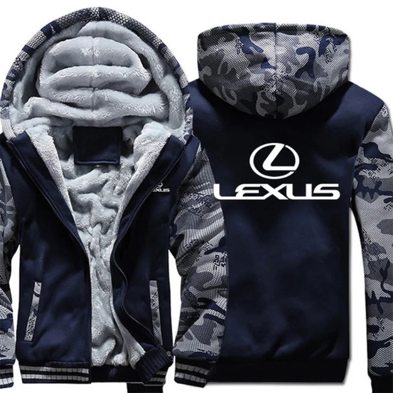 

Winter Men’s Fashion Lexus Hoodie Jacket Thicken Casual Male Warm Fleeece Harajuku Hoody Coats