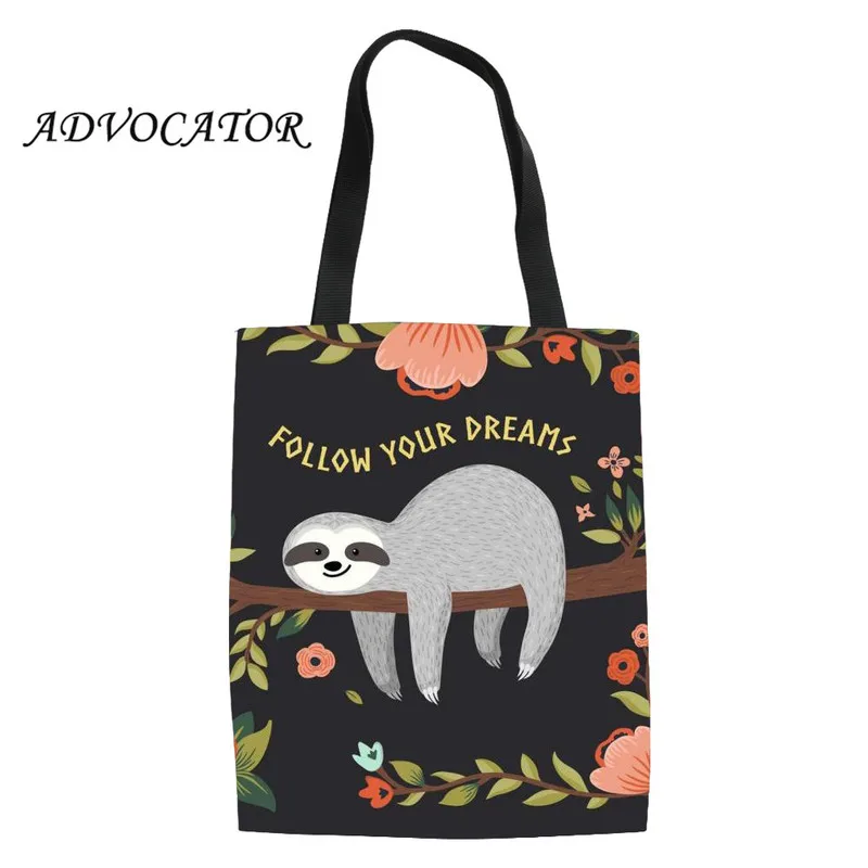 

Многоразовая Холщовая Сумка для покупок с мультяшным принтом