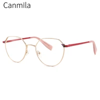 eyewear glasses frame vintage women metal fashion ultralight prescription eyeglasses retro optical myopia canmila bom1085
