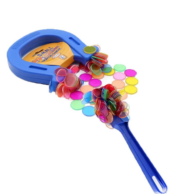 

100Pcs Montessori Magnetic Colorful Chips Physics Science Magnetic Stick Wand Set Experiment Game Color Learning Teaching Aids