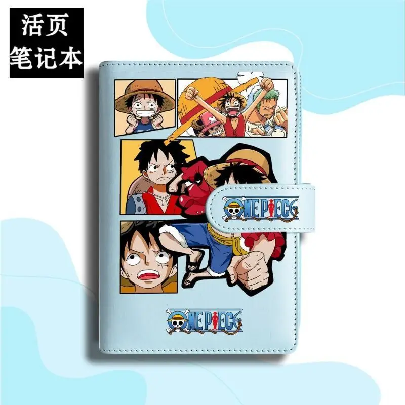 Фото Блокнот One Piece с магнитной застежкой, сменными листами, в цветах макарон, линованный, дневник, перезаполняемый, для фанатов аниме, подарок для Луффи и Зоро, для офиса №4