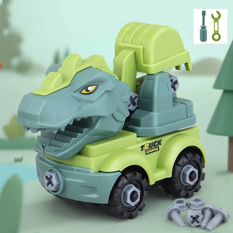 Educational Gifts Detachable Plastic Dinosaur Transport Vehicle Boys Toys Car For Children