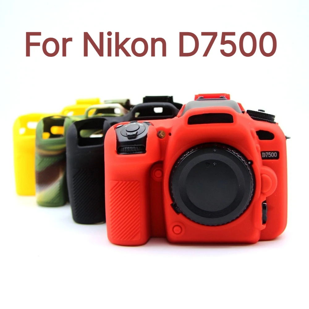 Фото Силиконовый чехол для зеркальной камеры Nikon D7500, защитный чехол D7500, мягкий чехол для фотосъемки + 1 шт. в подарок - защитная пленка. №2