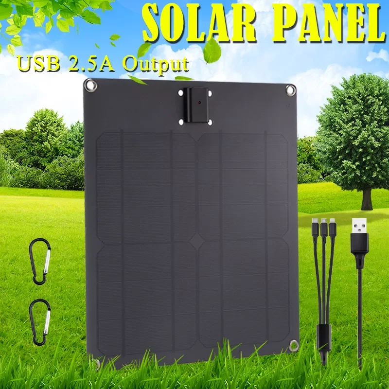 

NEW High Power Solar Panel Kit 5V Plate USB Output 2.5A True Wattage Solar Phone Charger Charging for Power Bank Battery Cell