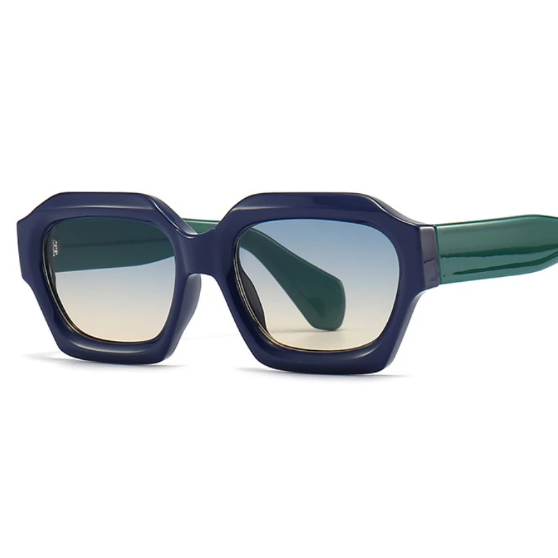 

Новые квадратные мужские трендовые солнцезащитные очки с градиентом и защитой UV400 ретро многоугольные женские оранжевые солнцезащитные очки