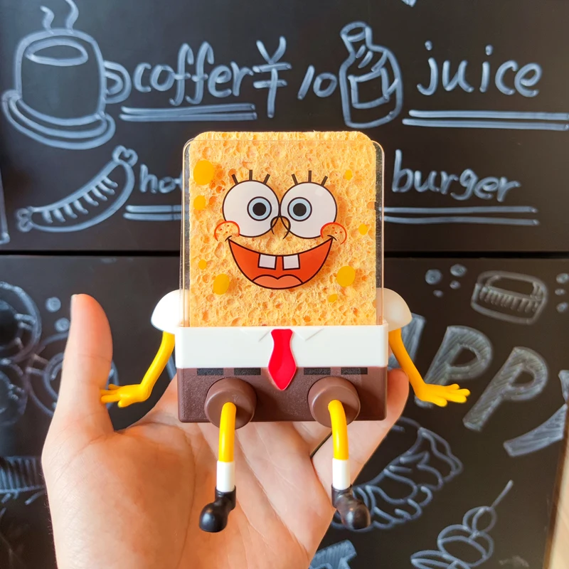 

Cute Cartoon Sponge Holder Kitchen Storage Drain Rack Household Organizer Storage Basket Creative Novel Home Kitchen Accessories