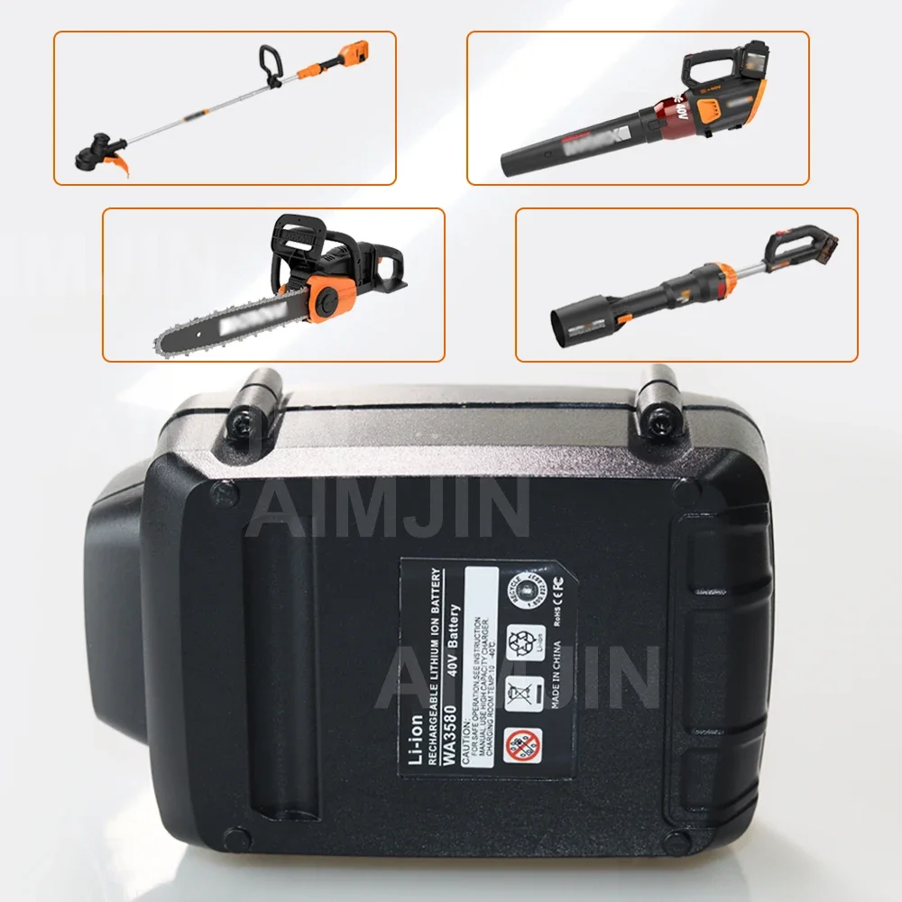 Литиевая батарея 40 В для Worx WA3580 аккумулятор 4000/6000 мАч WG180 WG280 WG380 WG580 инструментов