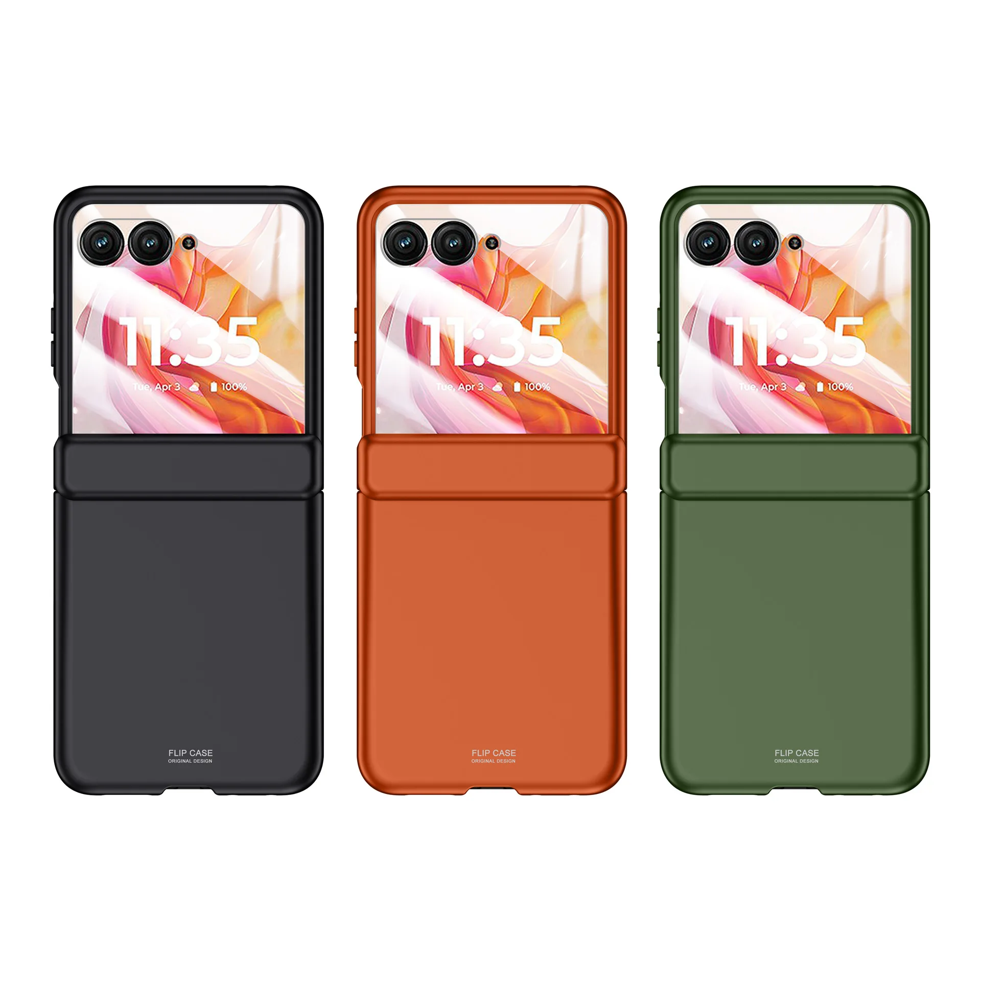 Чехол для Motorola Razr 50 Ультра приятный кожи с закаленным стеклом шарнир все включено