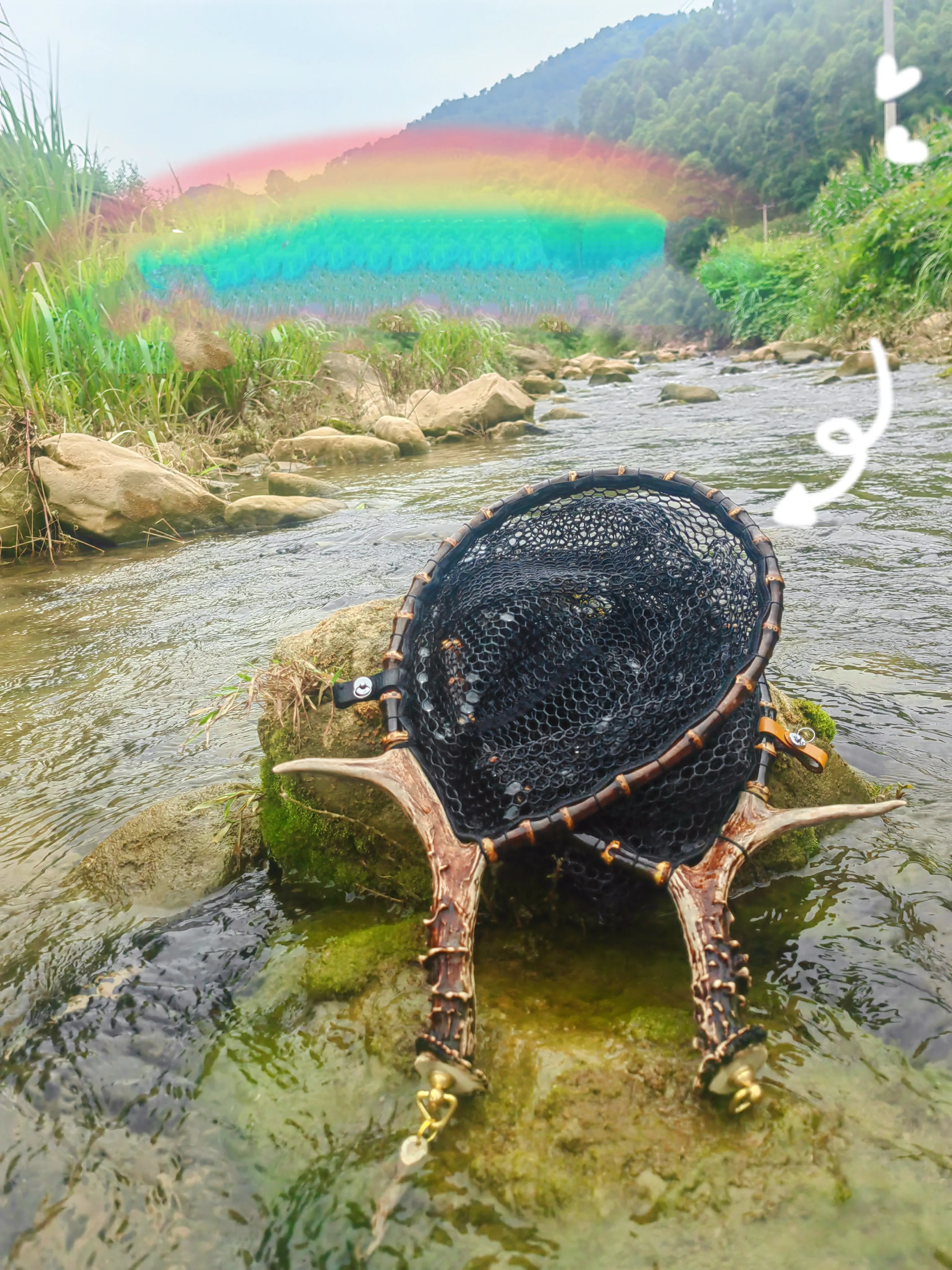 Ручная работа искусственная ручная сеть для ловли нахлыстом маленькая