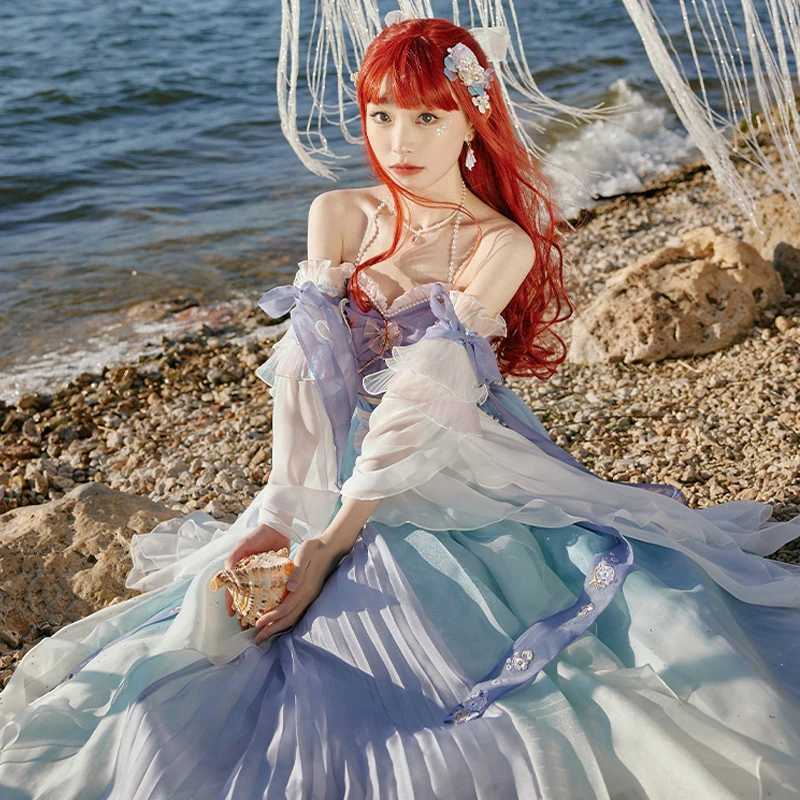 Новый Улучшенный костюм ханьфу китайская женская одежда платье принцессы