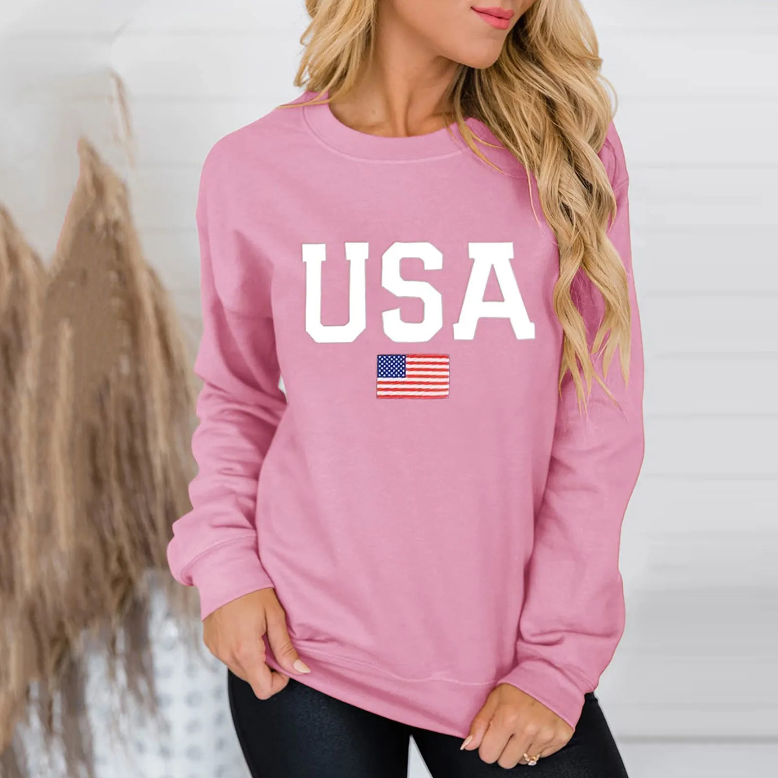 

Women Letter Print Sweatshirts Harajuku Loose Crew Neck Tracksuits Oversize Leisure Trendy Spring Autumn Sweatshirts Pullovers