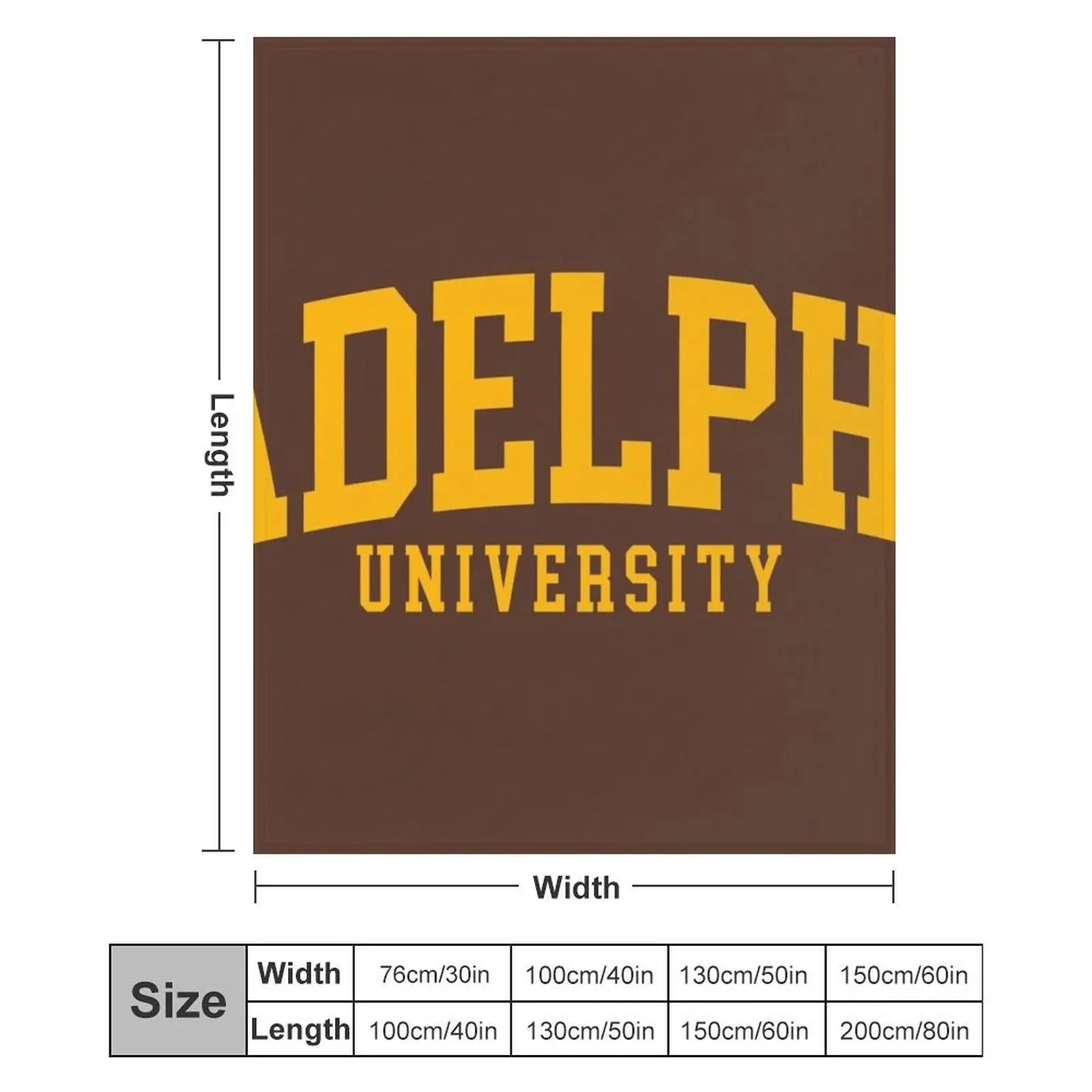 Университет Бэндифи - изогнутое одеяло с шрифтом колледжа забавный подарок