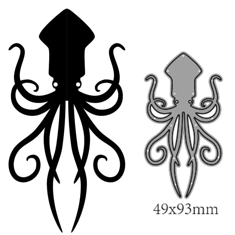 Металлические штампы форма для резки животных каракатица украшение скрапбук