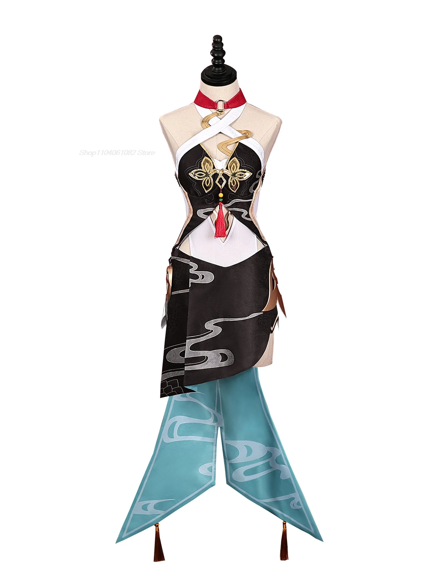 Игра Honkai Star Rail Lingsha Косплей Костюм Парик Платье Униформа Дан Чжу Головные уборы