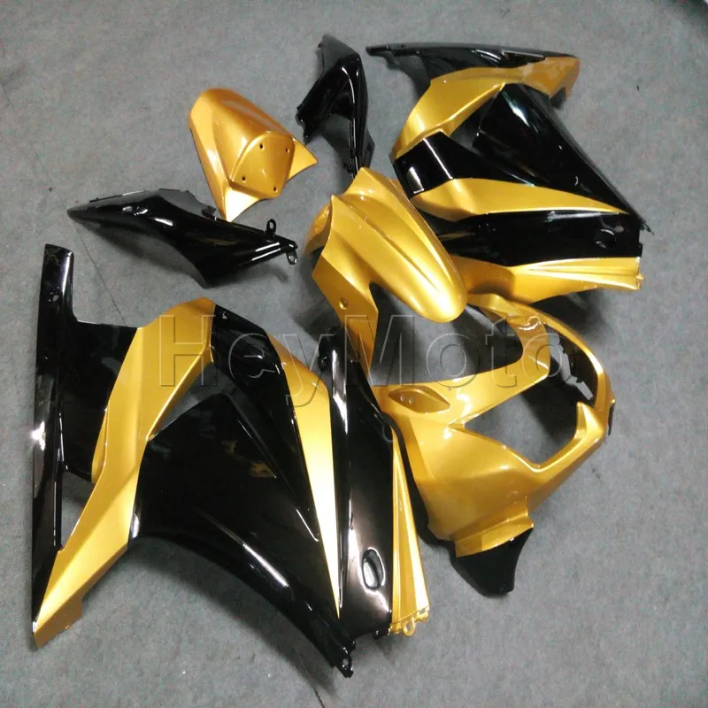 Фото Комплект обтекателей для впрыска для ZX250R EX250 2008 2009 2010 2011, золотой EX 250 08 09 10 11 12, комплект кузова из АБС-пластика №1