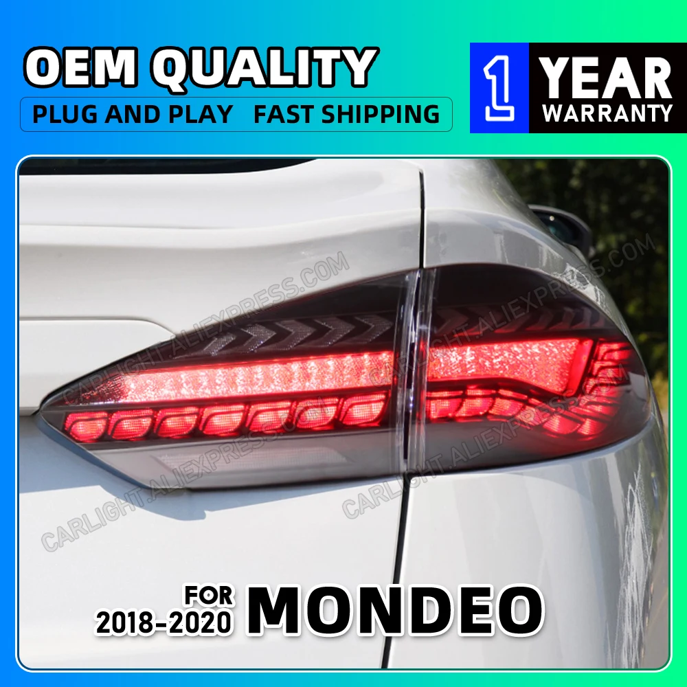

Taillights for Ford Fusion LED Tail Light 2018-2021 Mondeo Tail Lamp DRL Rear Turn Signal Automotive Accessories Car Styling