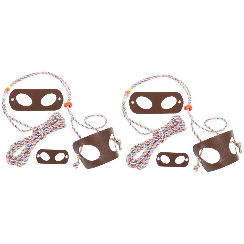 

2 Pcs Small Pet Walking Rope Leash Beard Adjustable Lizard Portable Pu Reptile Accessories Belt