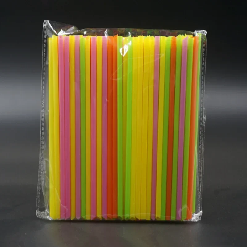 Соломинки одноразовые прозрачные 26 см 100 шт.