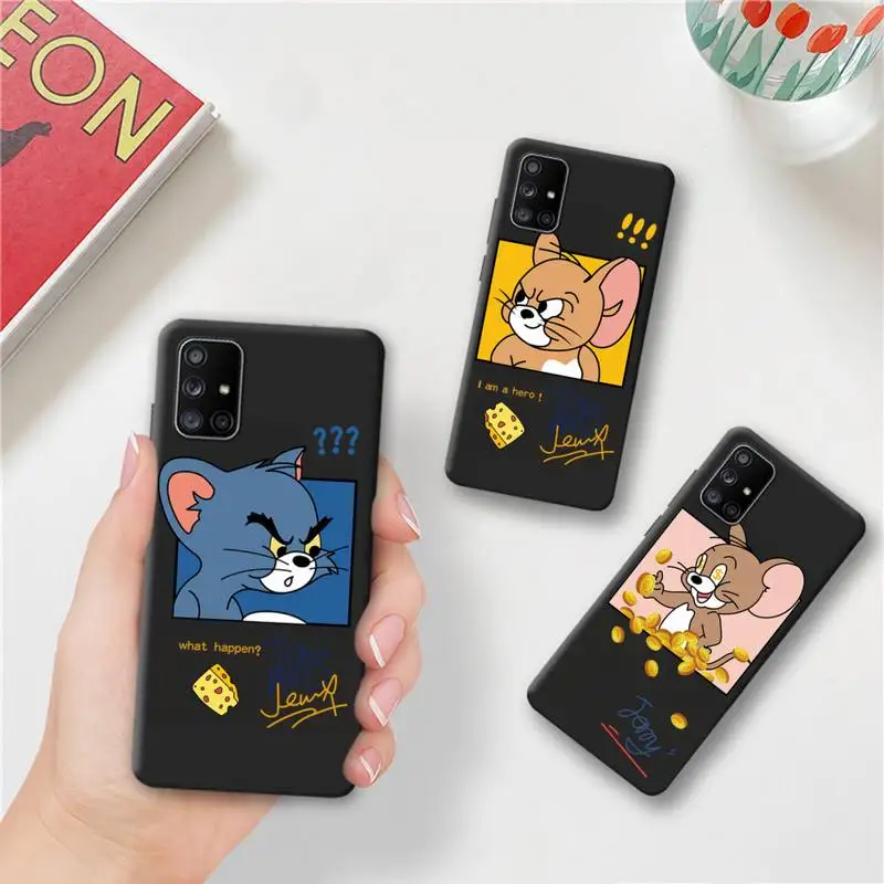 

Cute cartoon cat tom and jerry Phone Case For Samsung Galaxy A52 A21S A02S A12 A31 A81 A10 A30 A32 A50 A80 A71 A51 5G