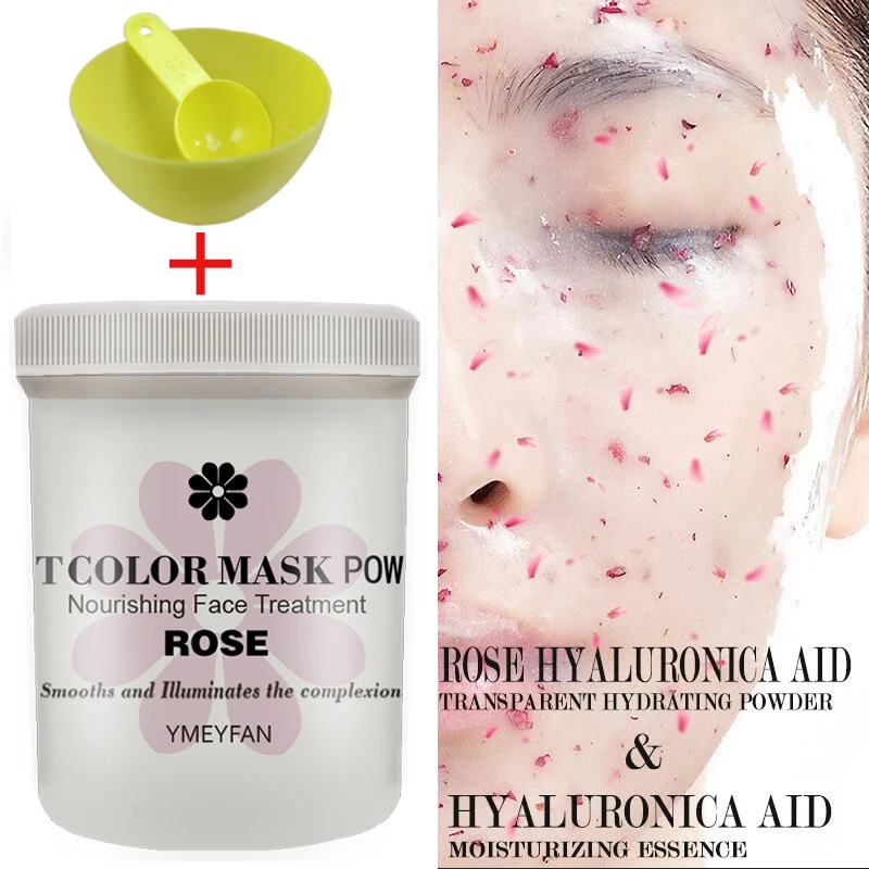 

250g Natural Soft Hydro Jelly Mask Powder Peel Off Rubber Facial Mask Jar SPA Whitening Rose Collagen Hyaluronic Acid Skin Care