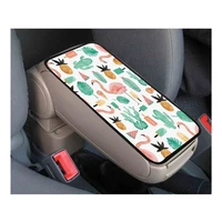 hawaii car center cover flamingo pineapple art armrest pad universal seat box console cover accessories for suv truck trailer