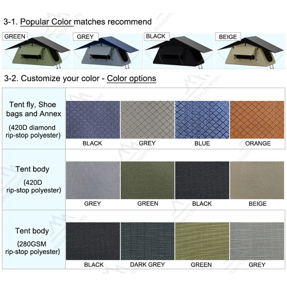 Поо на 1-3 человека полиэстер водонепроницаемый 4x4 внедорожник Путешествия