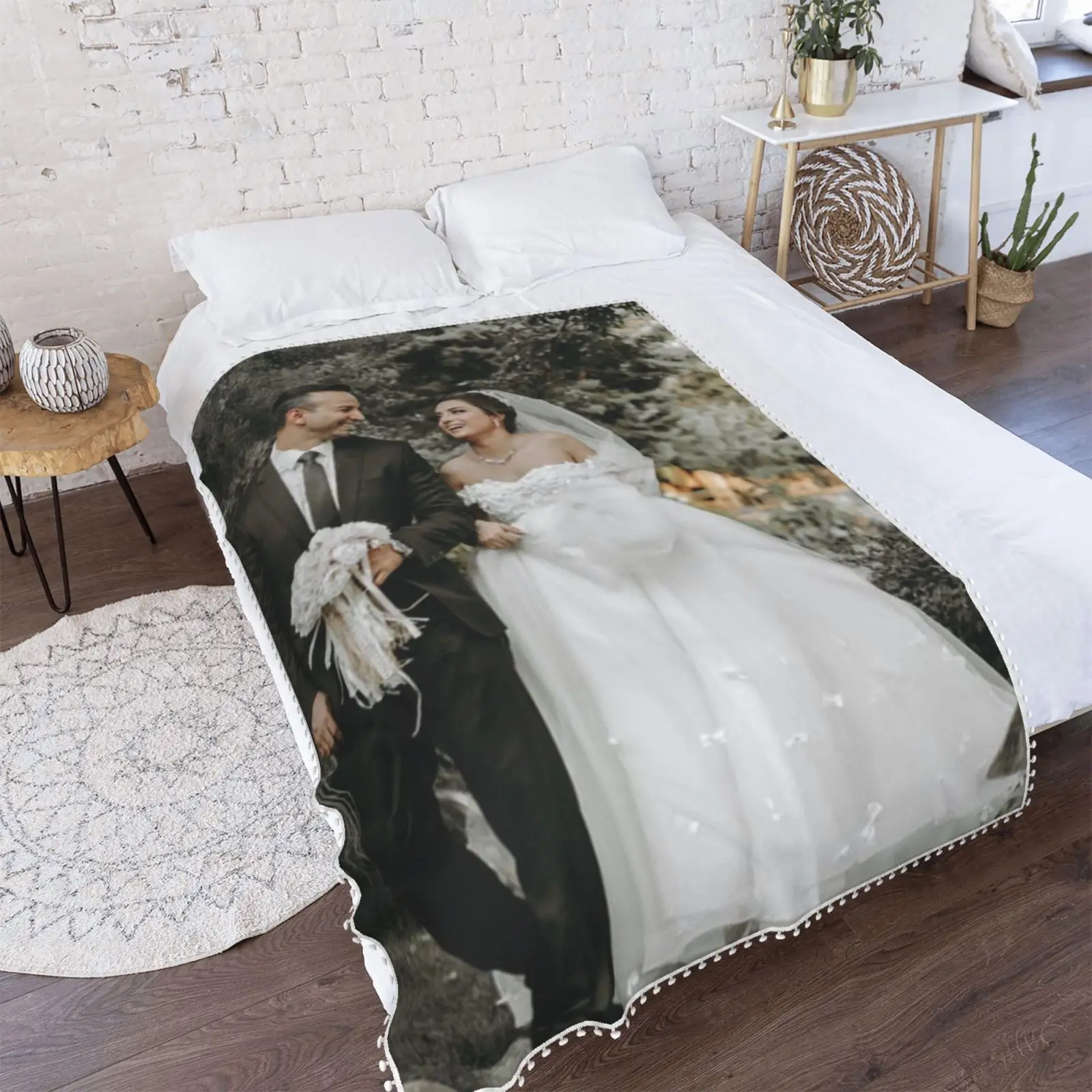 

Custom Your Picture Blanket Personalized Wedding Throw Wedding Gift