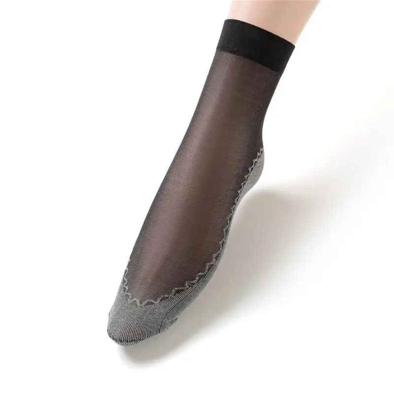 Носки женские прозрачные дышащие тонкие мягкие шелковые Нескользящие модные для