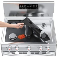 gas stove furnace cleaning pad 0 2mm thickness 5 hole gas cooker protector cover anti oil stovetop burner cooker protective mat