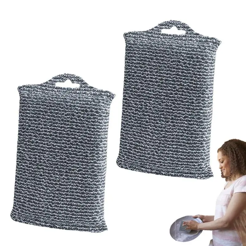 

Dish Sponge 2PCS Hanging Dish Scrubbers For Washing Dishes Cookware Scrubbing Brush For Pots Dishes Sink Scouring Pad For