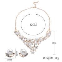 wangaiyao new necklace earring set female couple birthday valentines day gift for girlfriend pearl necklace light luxury niche