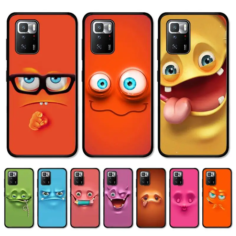

3D funny face Phone Case for Redmi 5 6 7 8 9 A 5plus K20 4X 6 cover