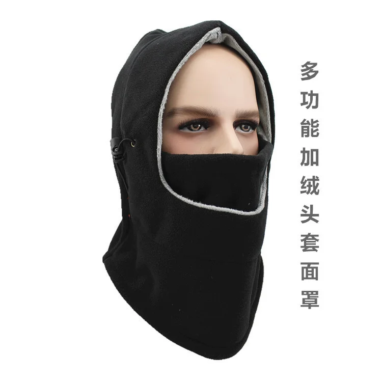 

Зимний плюшевый флисовый головной убор с капюшоном CS головной убор ветрозащитная и Пылезащитная маска уплотненная Защитная и теплая маска