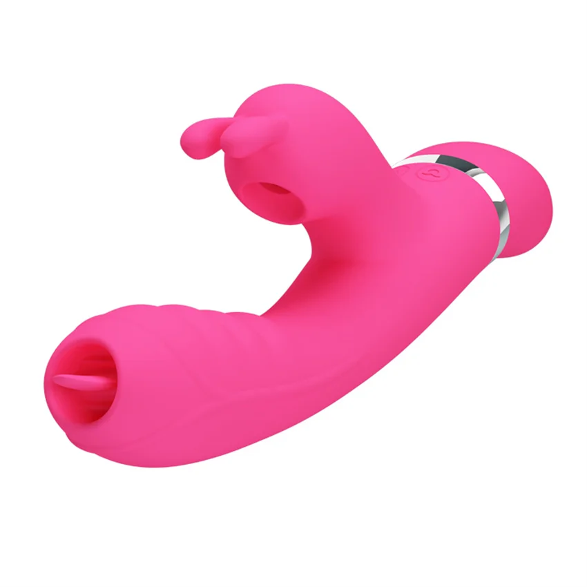 

Dildo Vibrator Tongue Licking Sucking Clitoris Rabbit Vibrators G Spot Vagina Massager Sex Toys For Women Masturbation Sexshop