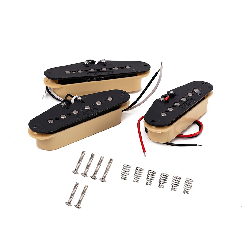 

3Pcs ABS Sound Pickup Professional Single Coil Pick-up Part Accessories Musical Equipments with Screws Springs