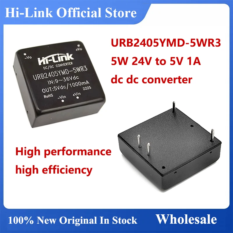 Фото Блок питания Hi-Link URB2405YMD-5WR3 5W 24V 5V 1A DC, интеллектуальный модуль для потребительской электроники (48V, 110V, 3.3V, 9V, 12V, 15V, 24V) №2