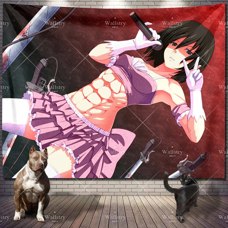 

Funny Mikasa Wall Mats Attack On Titan Custom Tapestry Anime Carpet Covering Aesthetic Room Decor Beach Blanket Background Cloth