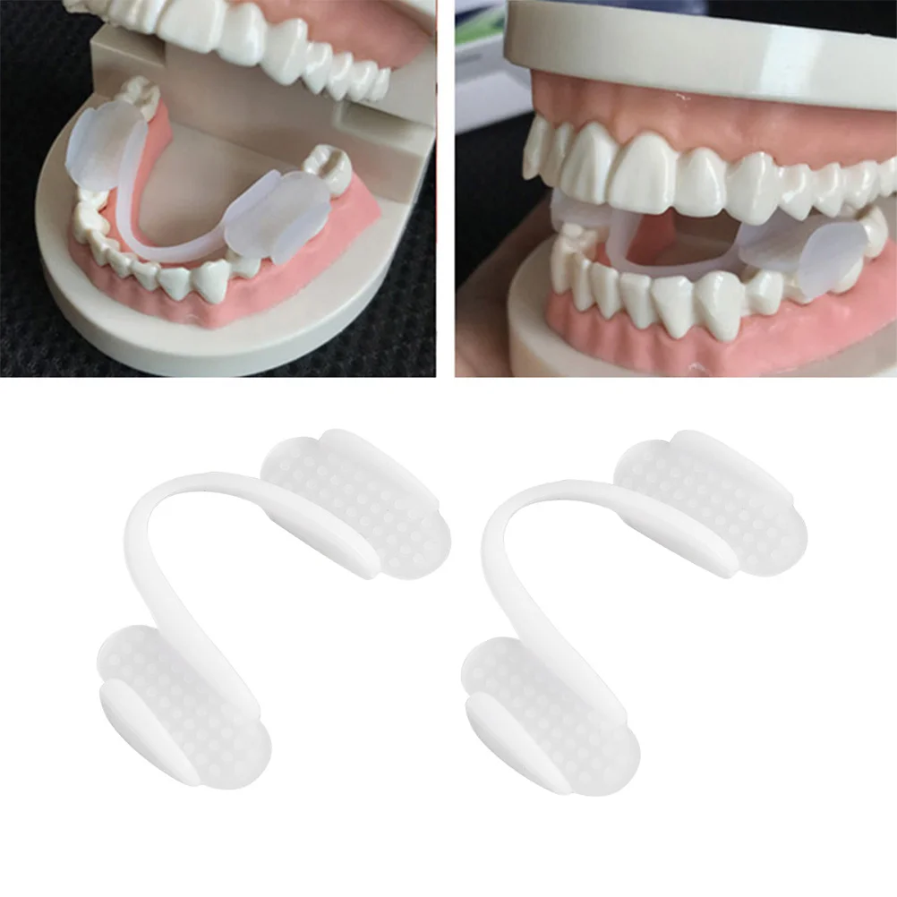 

2 Pairs Device Mouthguard Night Teeth Grinding Anti-bruxism Silicone Dental Brace Silica Gel Protector bucal