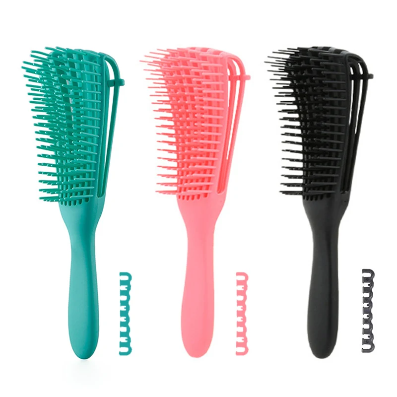 

Detangling Hair Brush Pink Black Massage Wet Hair Comb Octopus Non-slip Comb Detangling Brush Kinky Wavy for Thick Curly Hair