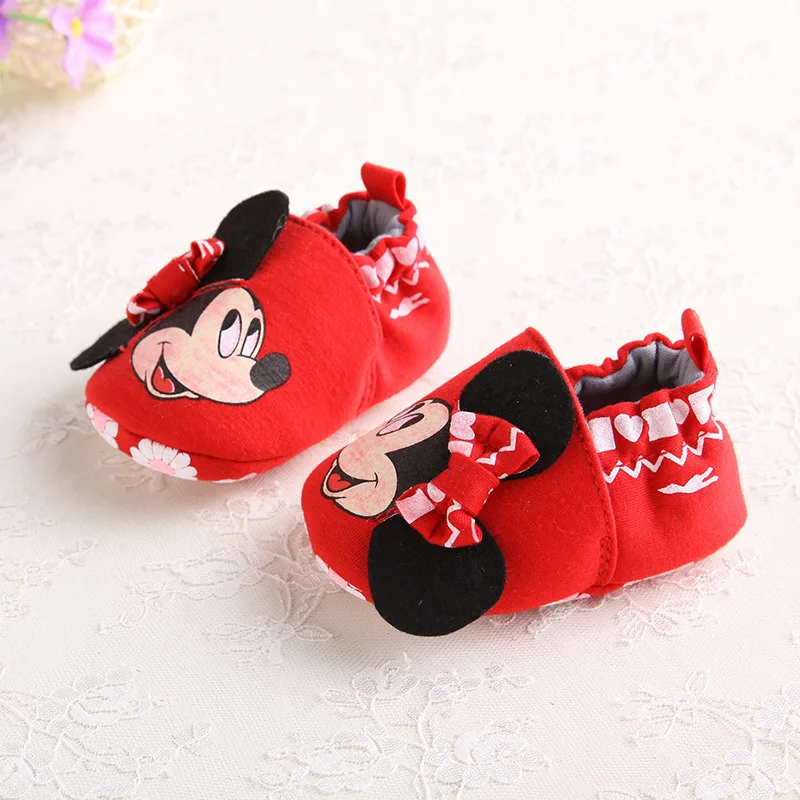 

Disney 2018 Fashion Mickey New Autumn Winter Baby Shoes Girls First Walkers Newborn Shoes 0-18M Shoes First Walkers