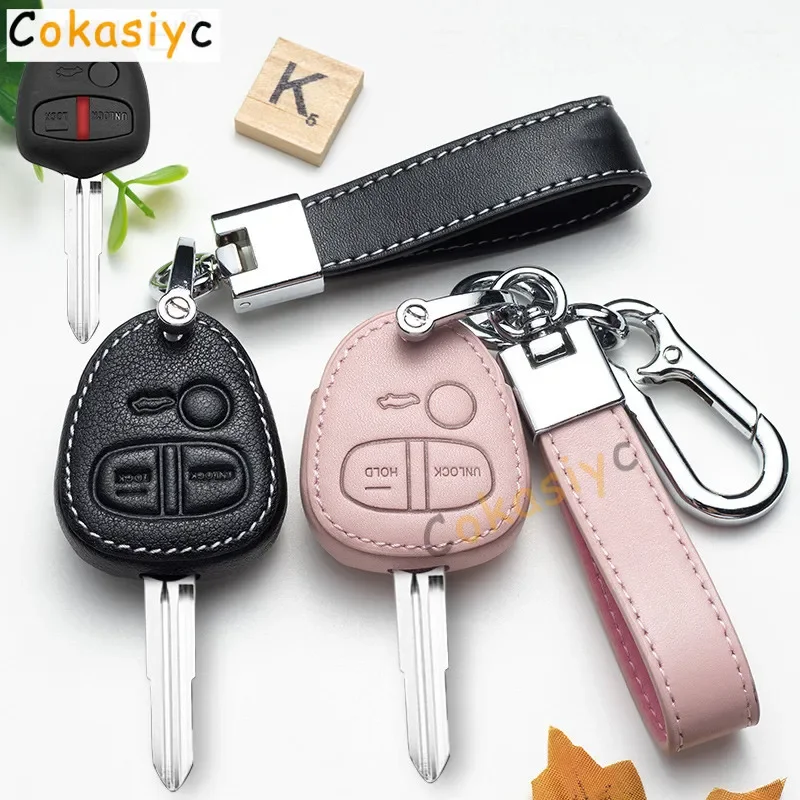 Кожаный чехол для дистанционного ключа автомобиля полное покрытие сумка Mitsubishi