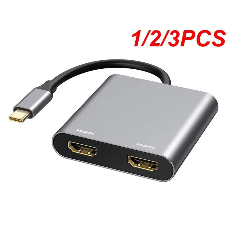 

1/2/3PCS Type C Hub To Dual 4K HD HDMI-compatible Charge Port USB-C Docking Station Adapter Support Dual-Screen Display For