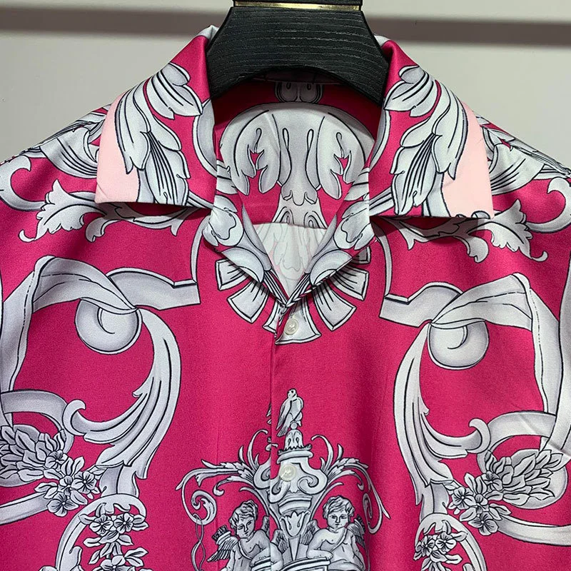 Винтажная контрастная рубашка роскошная дизайнерская для мужчин индивидуальная