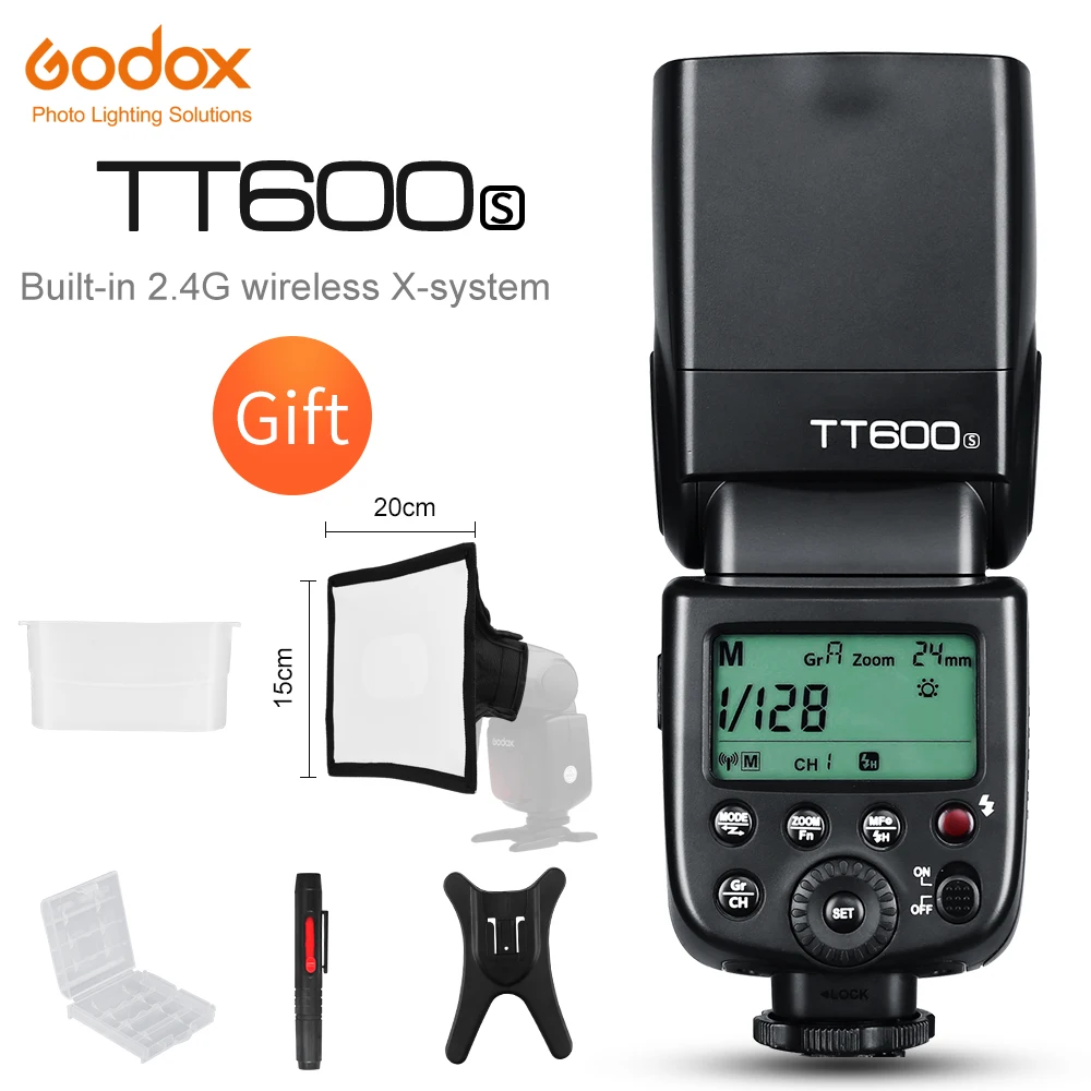

Беспроводная камера Godox TT600S GN60 2,4G для Sony MI Hot Shoe Camera a7II a7 a7r a7s A6000 A6300 A7M