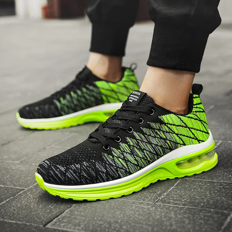 

Casual Men Running Shoes Air Cushion Breathable Male Mesh Sports Shoes Women Comfortable Athletic Trainers Soft Woman Sport Shoe