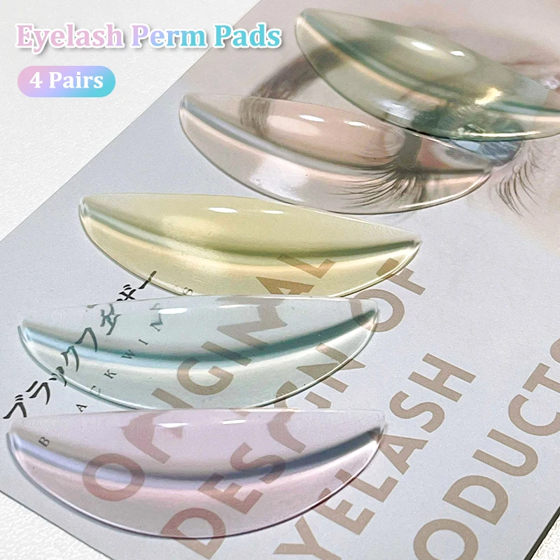 

4 Pairs Silicone Eyelash Perm Pad Lifting Lashes Rods Shield 3D Eyelash Curler Accessories Applicator Makeup Tools