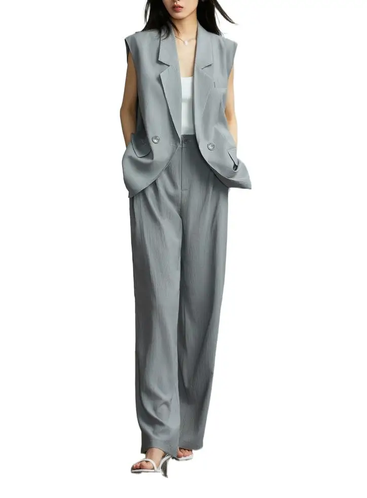 

2023 Women's Clothing Suit Vest Casual Pants Two-Piece Suit 0820