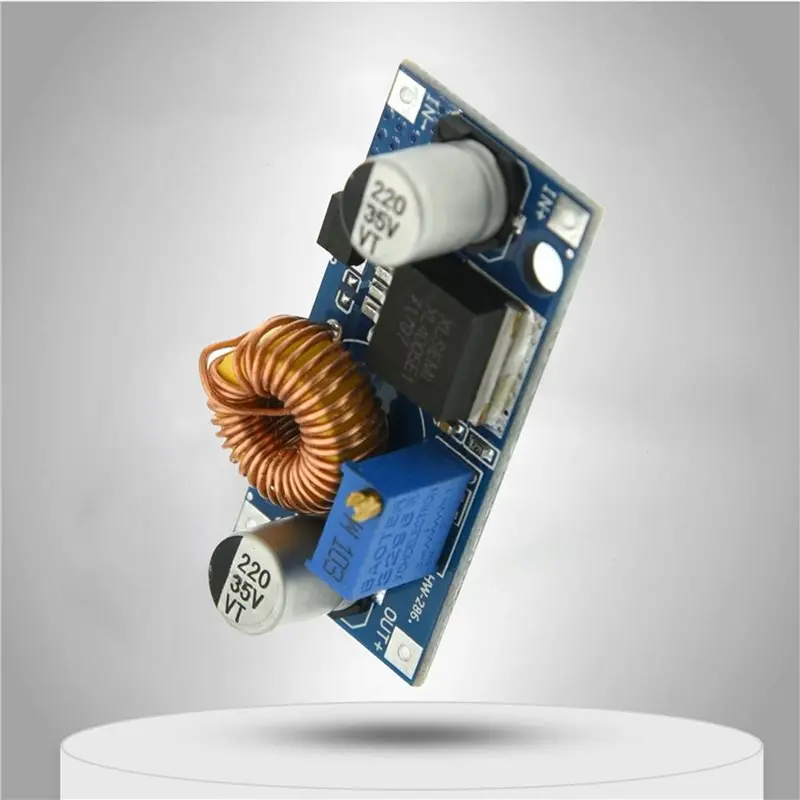 Фото Регулируемый понижающий преобразователь напряжения ABMR-2X XL4005, 5А, DC-DC, высокоточный, мощный, с большим диапазоном напряжения №3