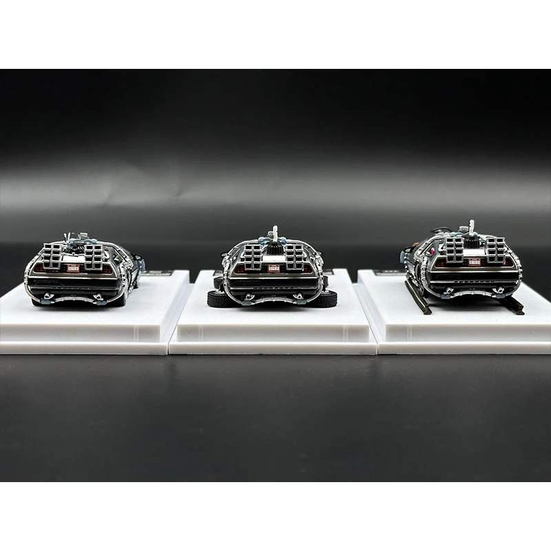 MJ в наличии 1:64 DeLorean Time Machine Back Futura литая под давлением диорама модель автомобиля